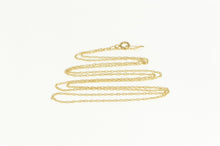 Load image into Gallery viewer, 10K 0.6mm Classic Simple Cable Link Chain Necklace 20&quot; Yellow Gold