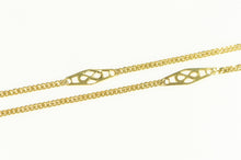 Load image into Gallery viewer, 14K 1.3mm Curb Link Filigree Vintage Chain Necklace 16&quot; Yellow Gold