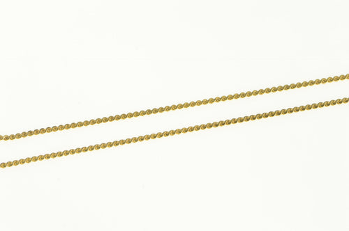 14K 0.8mm Serpentine Link Vintage Wavy Chain Necklace 15
