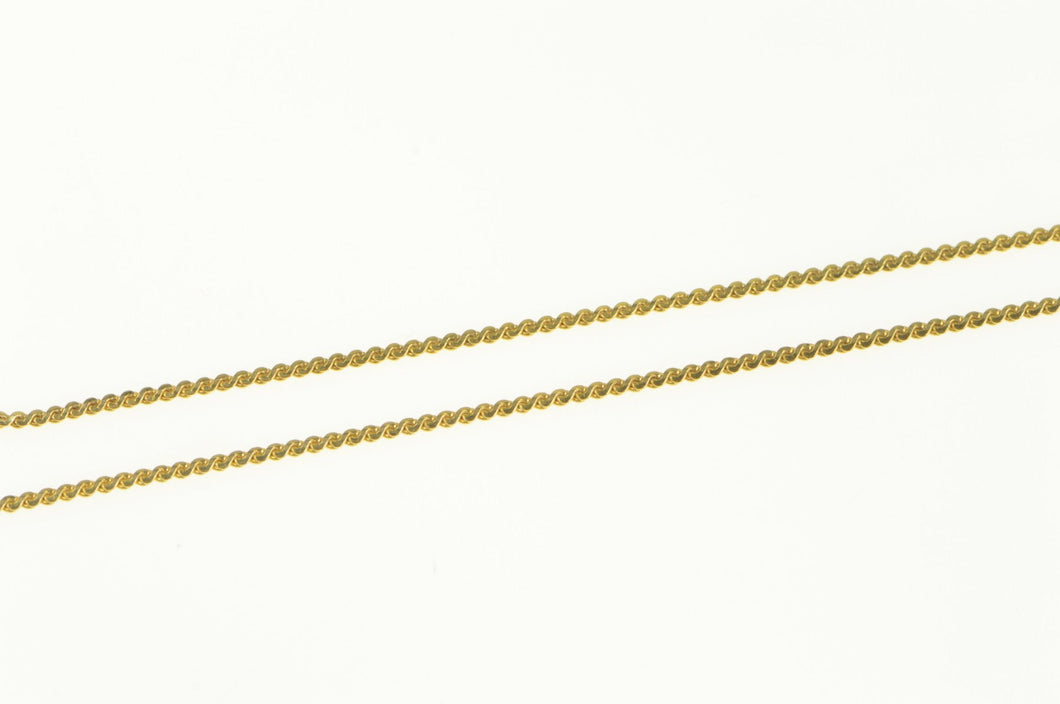 14K 0.8mm Serpentine Link Vintage Wavy Chain Necklace 15