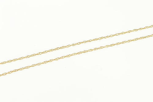 10K 0.7mm Simple Cable Link Plain Chain Necklace 18