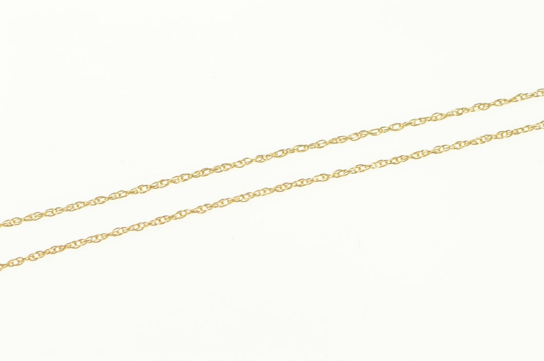 10K 0.7mm Simple Cable Link Plain Chain Necklace 18