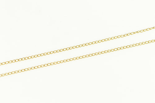 14K 0.8mm Cable Link Classic Simple Plain Necklace 18