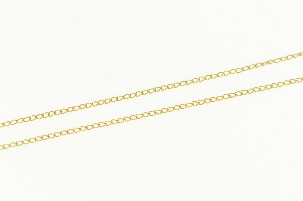 14K 0.8mm Cable Link Classic Simple Plain Necklace 18