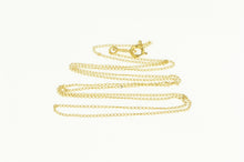 Load image into Gallery viewer, 14K 0.8mm Cable Link Classic Simple Plain Necklace 18&quot; Yellow Gold