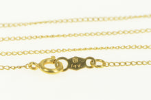 Load image into Gallery viewer, 14K 0.8mm Cable Link Classic Simple Plain Necklace 18&quot; Yellow Gold