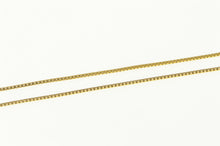 Load image into Gallery viewer, 10K 0.7mm Box Chain Classic Vintage Square Link Necklace 17&quot; Yellow Gold