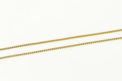 10K 0.7mm Box Chain Classic Vintage Square Link Necklace 17