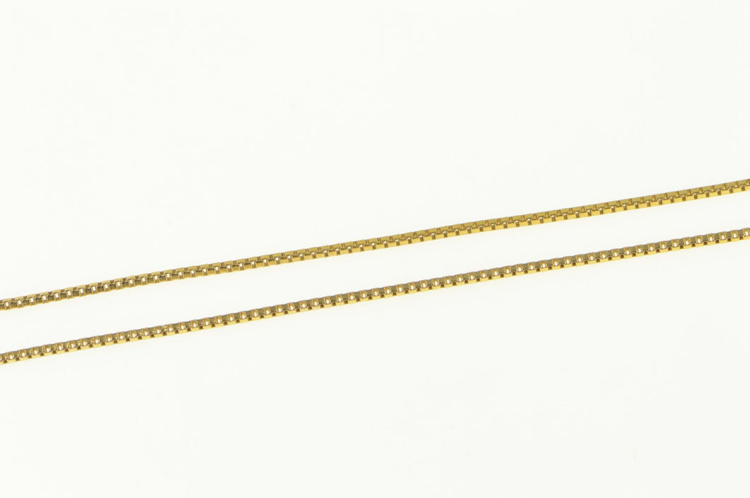 10K 0.7mm Box Chain Classic Vintage Square Link Necklace 17