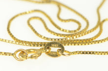 Load image into Gallery viewer, 10K 0.7mm Box Chain Classic Vintage Square Link Necklace 17&quot; Yellow Gold