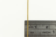 Load image into Gallery viewer, 10K 0.7mm Box Chain Classic Vintage Square Link Necklace 17&quot; Yellow Gold