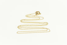 Load image into Gallery viewer, 14K 1.1mm Classic Cable Simple Chain Link Necklace 17&quot; Yellow Gold