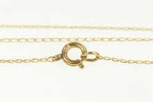 Load image into Gallery viewer, 14K 1.1mm Classic Cable Simple Chain Link Necklace 17&quot; Yellow Gold