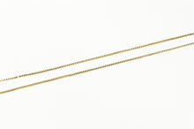 Load image into Gallery viewer, 14K 0.5mm Square Chain Classic Box Link Necklace 18&quot; Yellow Gold