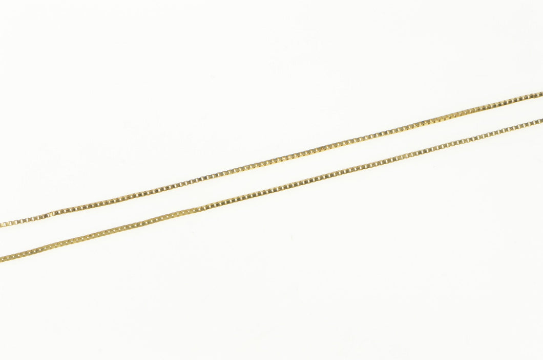 14K 0.5mm Square Chain Classic Box Link Necklace 18