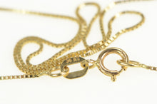 Load image into Gallery viewer, 14K 0.5mm Square Chain Classic Box Link Necklace 18&quot; Yellow Gold