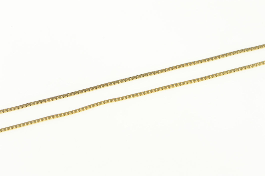 14K 0.7mm Box Chain Classic Vintage Square Link Necklace 16