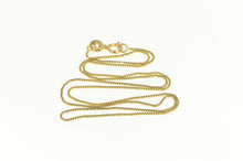 Load image into Gallery viewer, 14K 0.7mm Box Chain Classic Vintage Square Link Necklace 16&quot; Yellow Gold