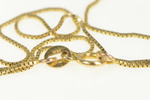 Load image into Gallery viewer, 14K 0.7mm Box Chain Classic Vintage Square Link Necklace 16&quot; Yellow Gold