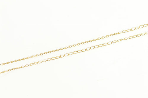 14K 0.9mm Cable Chain Classic Simple Link Necklace 13