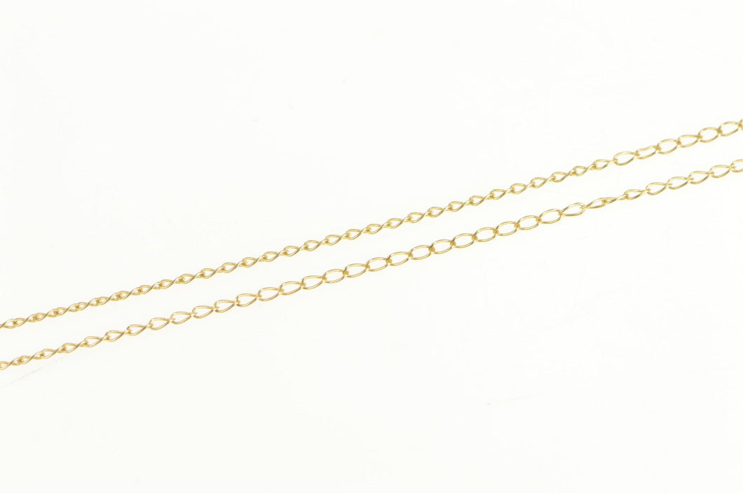 14K 0.9mm Cable Chain Classic Simple Link Necklace 13