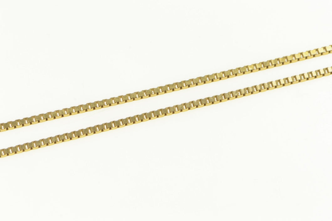 14K 1.1mm Box Chain Classic Square Fancy Link Necklace 18