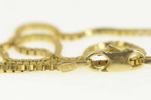 Load image into Gallery viewer, 14K 1.1mm Box Chain Classic Square Fancy Link Necklace 18&quot; Yellow Gold