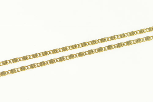 14K 1.5mm Pressed Spiral Flat Link Vintage Chain Necklace 15