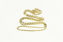Load image into Gallery viewer, 14K 1.5mm Pressed Spiral Flat Link Vintage Chain Necklace 15&quot; Yellow Gold