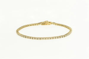 14K 0.50 Ctw Classic Vintage Diamond Tennis Bracelet 7" Yellow Gold