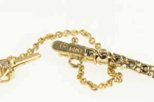 14K 0.50 Ctw Classic Vintage Diamond Tennis Bracelet 7" Yellow Gold
