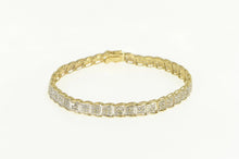 Load image into Gallery viewer, 10K 1.75 Ctw Pave Diamond Encrusted Tennis Bracelet 7&quot; Yellow Gold