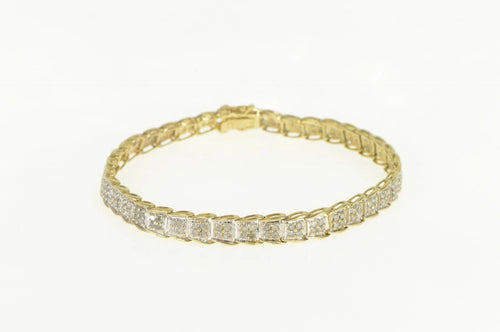 10K 1.75 Ctw Pave Diamond Encrusted Tennis Bracelet 7