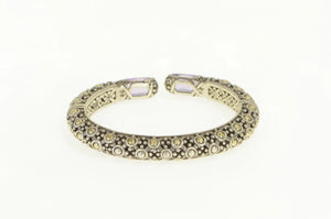 Sterling Silver John Hardy 18k Amethyst Designer Cuff Bracelet 6.5"