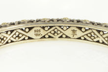 Load image into Gallery viewer, Sterling Silver John Hardy 18k Amethyst Designer Cuff Bracelet 6.5&quot;