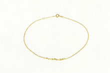 Load image into Gallery viewer, 8K 1.6mm Cable Chain Classic Beaded Anklet Bracelet 11&quot; Yellow Gold