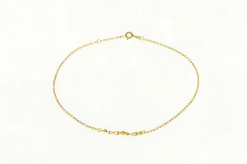 8K 1.6mm Cable Chain Classic Beaded Anklet Bracelet 11