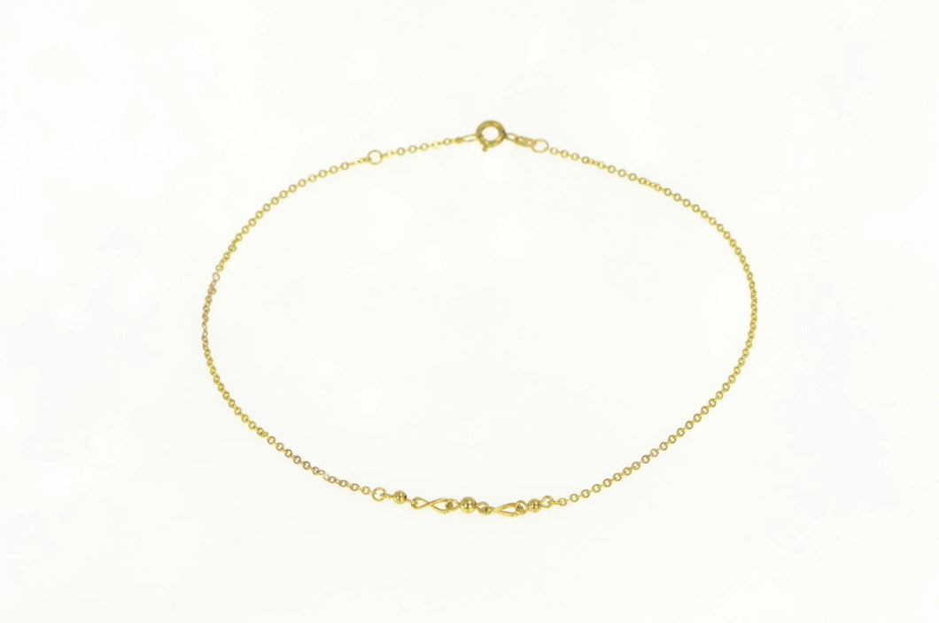 8K 1.6mm Cable Chain Classic Beaded Anklet Bracelet 11