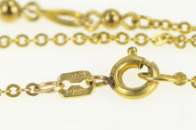 Load image into Gallery viewer, 8K 1.6mm Cable Chain Classic Beaded Anklet Bracelet 11&quot; Yellow Gold