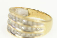Load image into Gallery viewer, 10K 0.50 Ctw Tiered Row Diamond Statement Band Ring Yellow Gold
