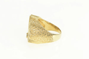 14K 0.21 Ct Diamond Soaring Eagle Patriotic Ring Yellow Gold