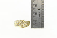Load image into Gallery viewer, 14K Baguette Diamond Wavy Vintage Statement Ring Yellow Gold