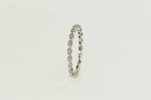 Load image into Gallery viewer, 14K Ornate Scalloped Diamond Wedding Band Ring White Gold