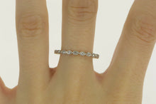 Load image into Gallery viewer, 14K Ornate Scalloped Diamond Wedding Band Ring White Gold