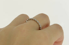 Load image into Gallery viewer, 14K Ornate Scalloped Diamond Wedding Band Ring White Gold