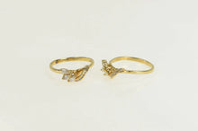 Load image into Gallery viewer, 14K 0.75 Ctw Marquise Diamond Wedding Band Set Ring Yellow Gold