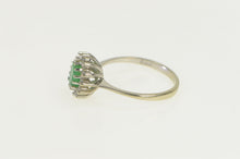 Load image into Gallery viewer, 14K Ctw Emerald Diamond Halo Engagement Ring White Gold