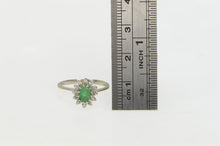 Load image into Gallery viewer, 14K Ctw Emerald Diamond Halo Engagement Ring White Gold