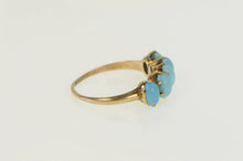 Load image into Gallery viewer, 14K Victorian Five Stone Turquoise Statement Ring Yellow Gold