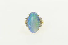 Load image into Gallery viewer, 18K Massive Opal VS Diamond Statement Cocktail Ring Yellow Gold